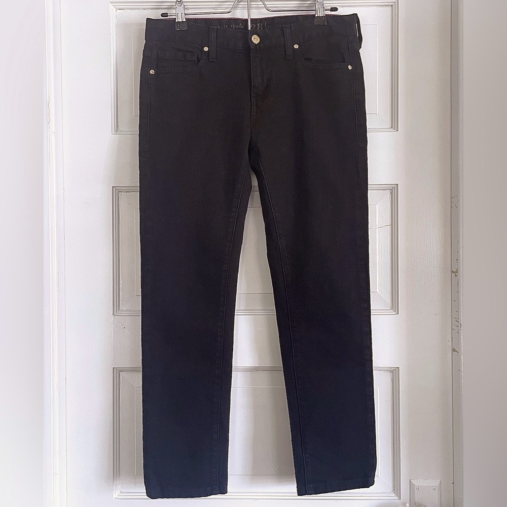Kate Spade Black Mid Rise Skinny Jeans